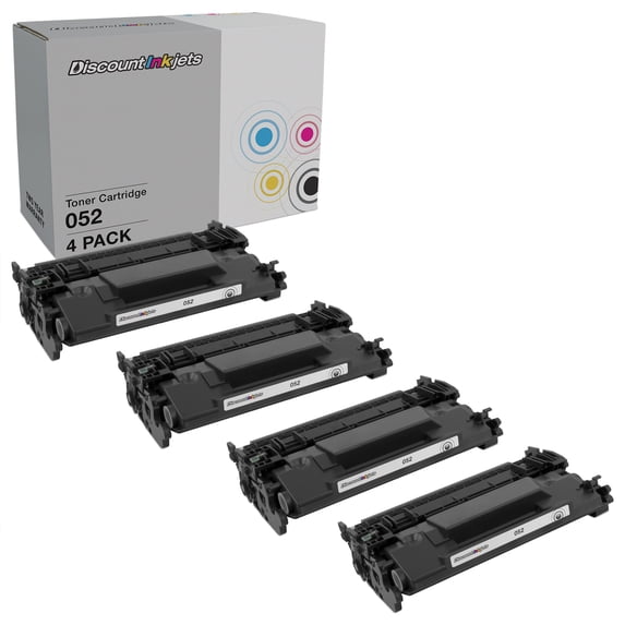 DI Toner Cartridge Replacement for Canon 052 2199C001 (Black, 4-Pack) Compatible with ImageCLASS LBP214dw, LBP215dw, MF424dw, MF426dw, MF429dw
