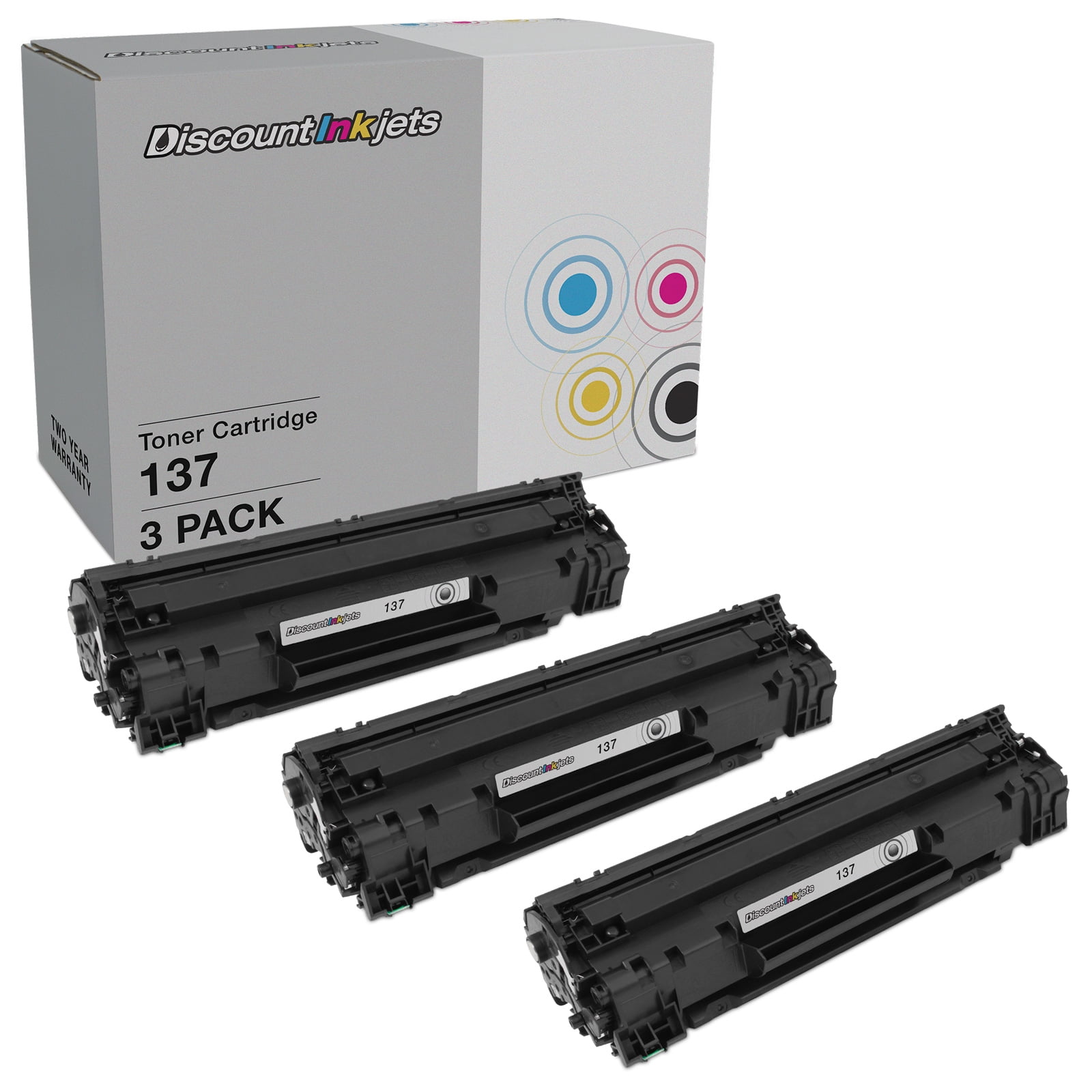 DI Toner Cartridge Replacement for Canon 137 9435B001AA (Black, 3-Pack) Compatible with ImageCLASS D570, LBP151dw, MF212w, MF216n, MF217w, MF227dw