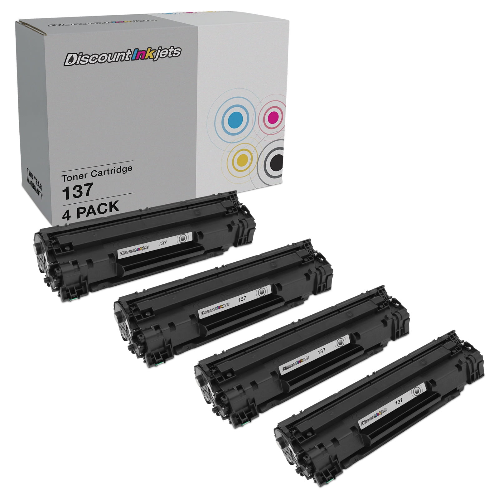 DI Toner Cartridge Replacement for Canon 137 9435B001AA (Black, 4-Pack) Compatible with ImageCLASS D570, LBP151dw, MF212w, MF216n, MF217w, MF227dw