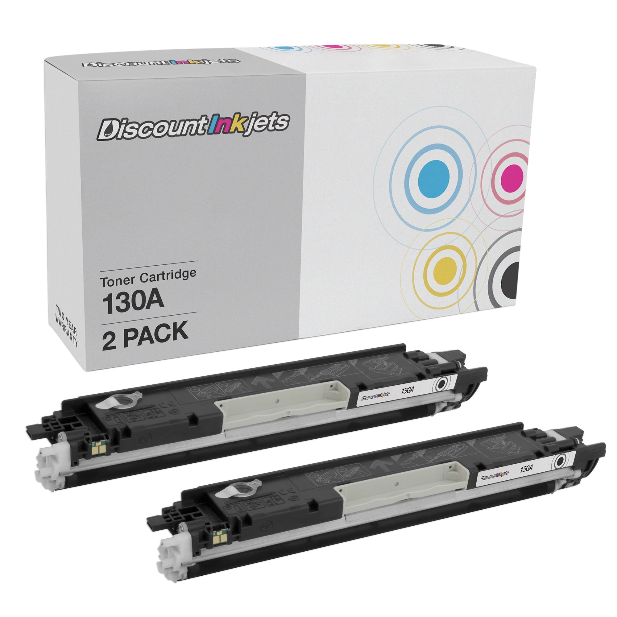 DI Toner Cartridge Replacement for HP 130A CF350A (Black, 2-Pack) Compatible with HP Color LaserJet, LaserJet Pro, LaserJet: MFP M176n and MFP M177fw