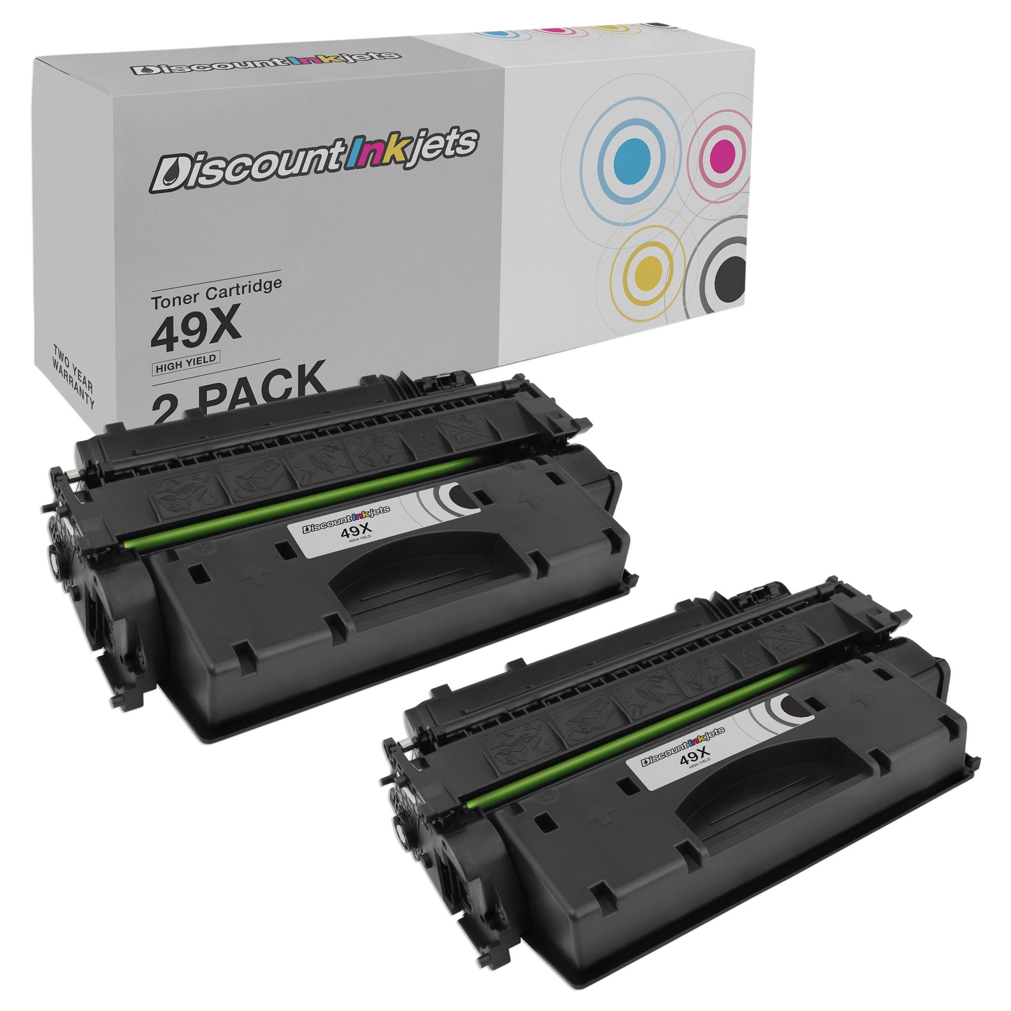 DI Toner Cartridge Replacement for HP 49X Q5949X High Yield (Black, 2pk) Compatible with HP LaserJet: 1320, 1320n, 1320nw, 1320t, 1320tn, 3390, 3392