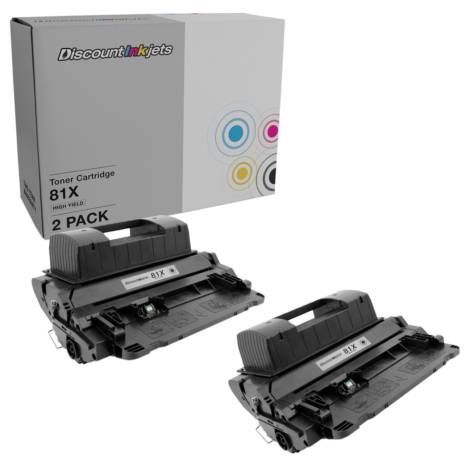 DI Toner Cartridge Replacement for HP 81X CF281X HY (Black, 2-Pack) Compatible with LaserJet Flow MFP M630z, M604dn, M604n, M605dh, M605dn, M605n,