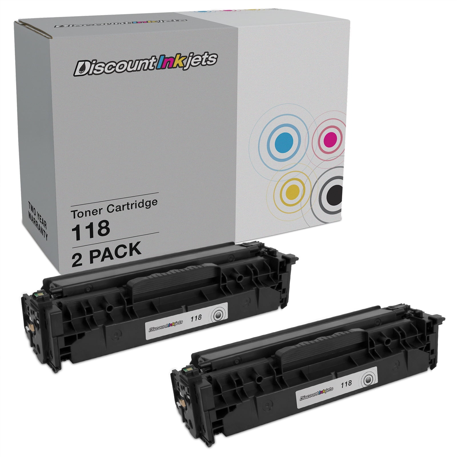 DI Toner Cartridge Replacements for Canon 118 2662B001AA (Black, 2-Pack) Compatible with imageCLASS: LBP7200Cdn, LBP7660Cdn, MF726Cdw, MF729Cdw, MF8350C