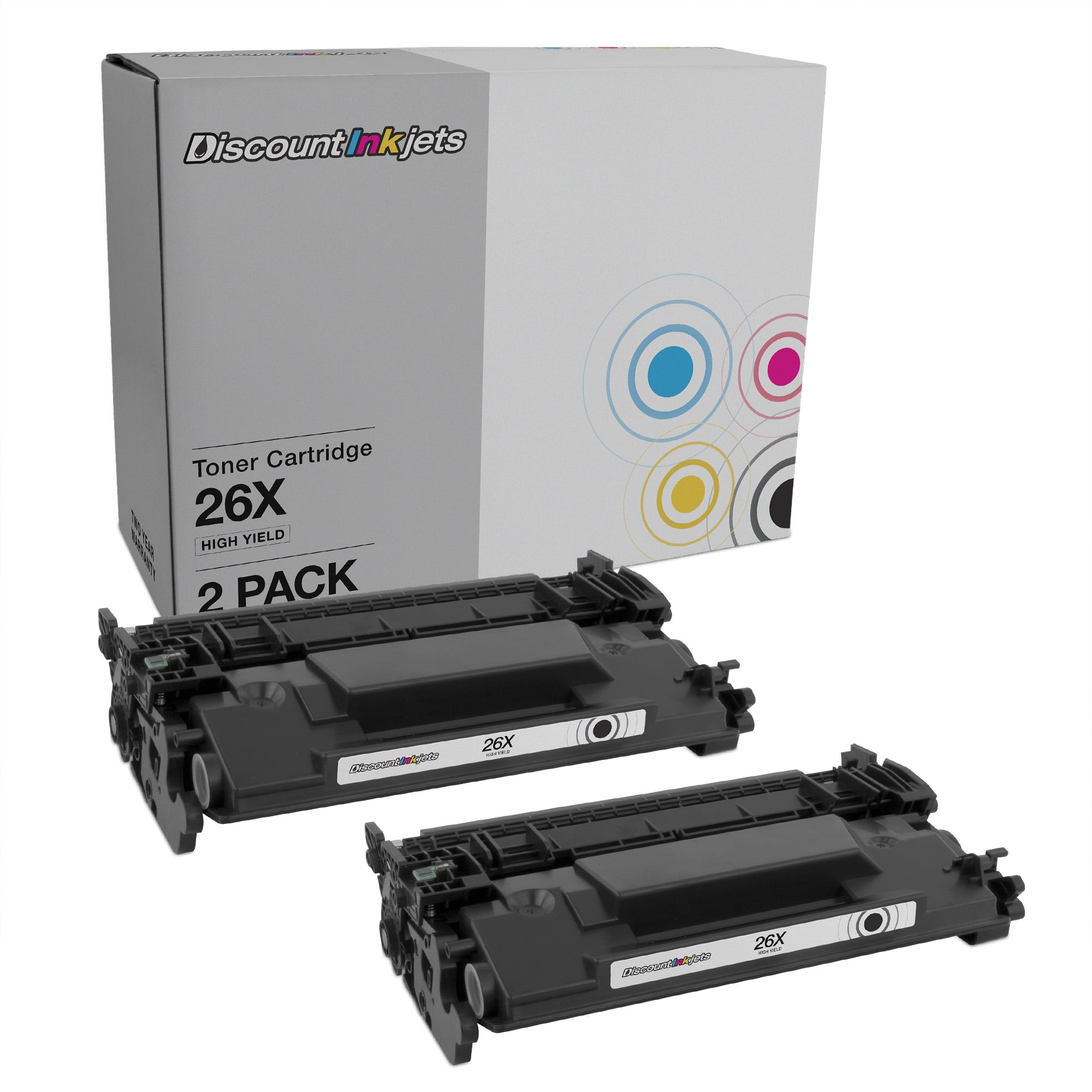 DI Toner Cartridge Replacements for HP 26X CF226X High Yield (2 Pack-Black) Compatible with LaserJet Pro M402dn, M402dne, M402dw, M402n, M426dw, M426fdn, M426fdw