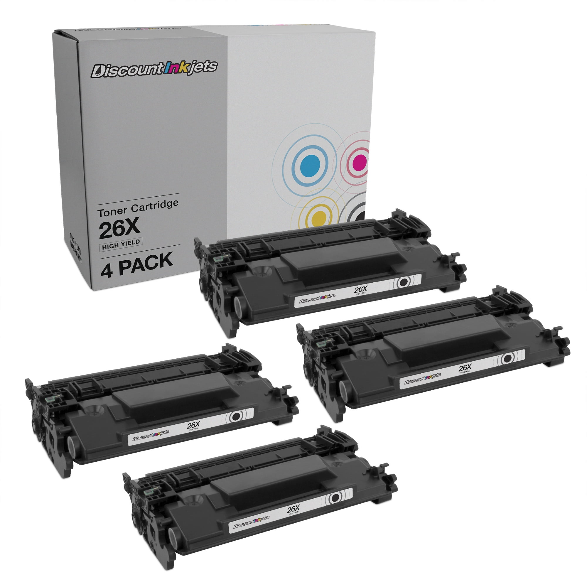 DI Toner Cartridge Replacements for HP 26X CF226X High Yield (4 Pack-Black) Compatible with LaserJet Pro M402dn, M402dne, M402dw, M402n, M426dw, M426fdn, M426fdw