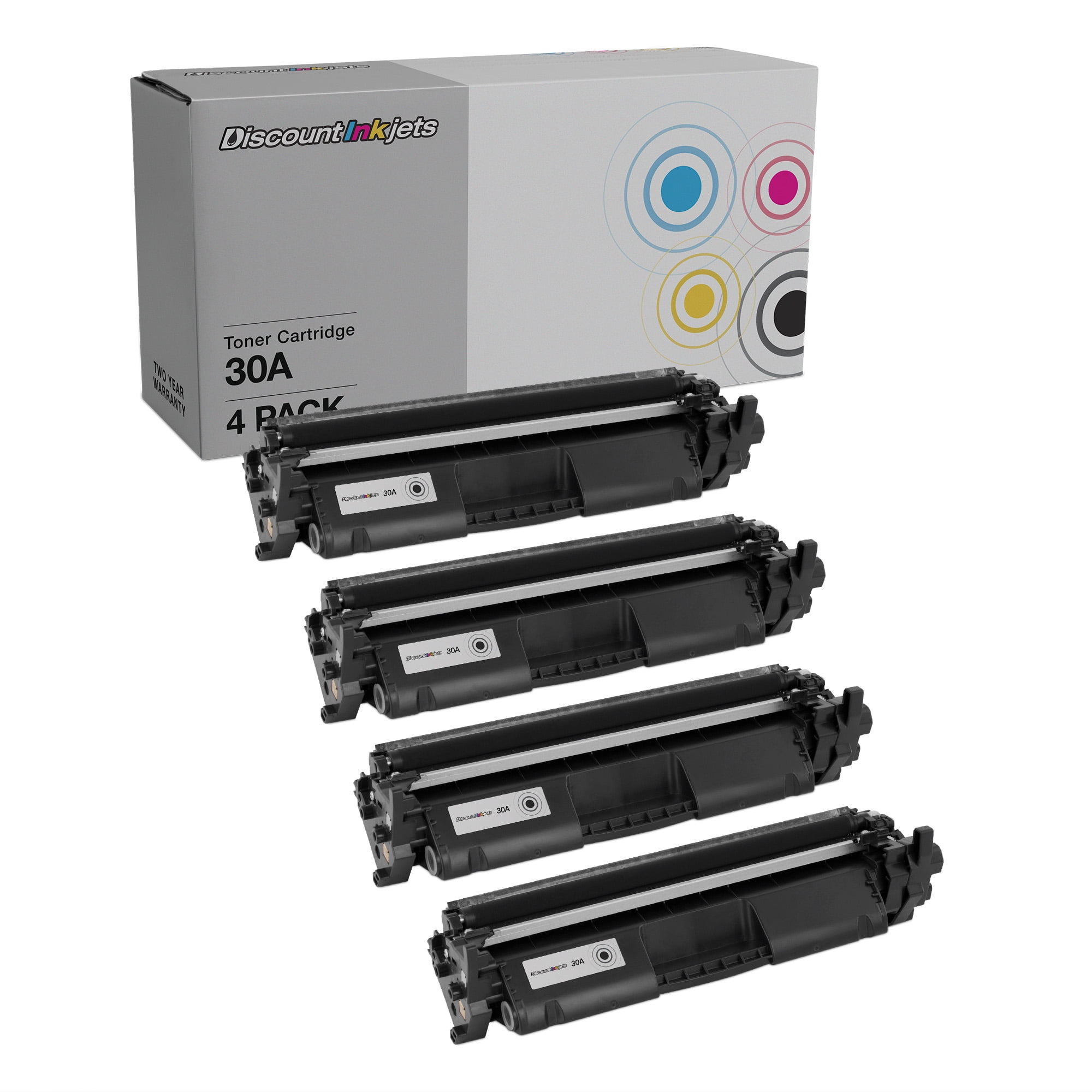 DI Toner Cartridge Replacements for HP 30A CF230A (4 Pack - Black) Compatible with LaserJet Pro MFP M227fdn, M227fdw, M227sdn, M230fdw, M230sdn
