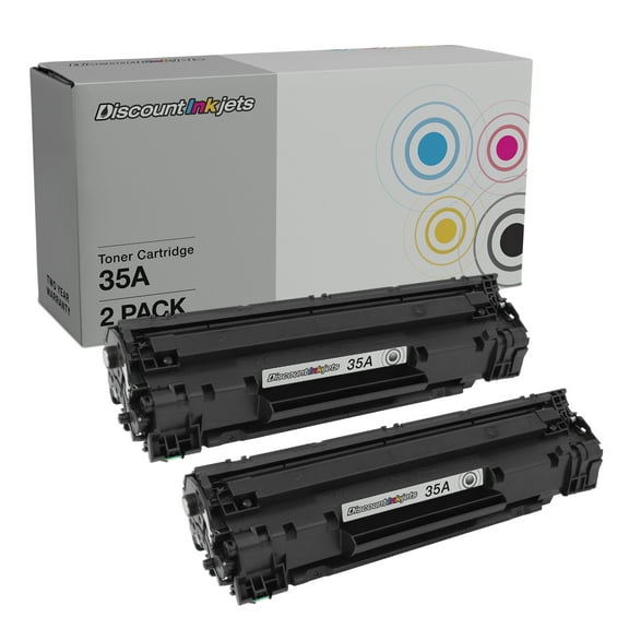 DI Toner Cartridge Replacements for HP 35A (Black, 2-Pack) Compatible with Canon imageCLASS LBP6030w, MF3010, LBP6000