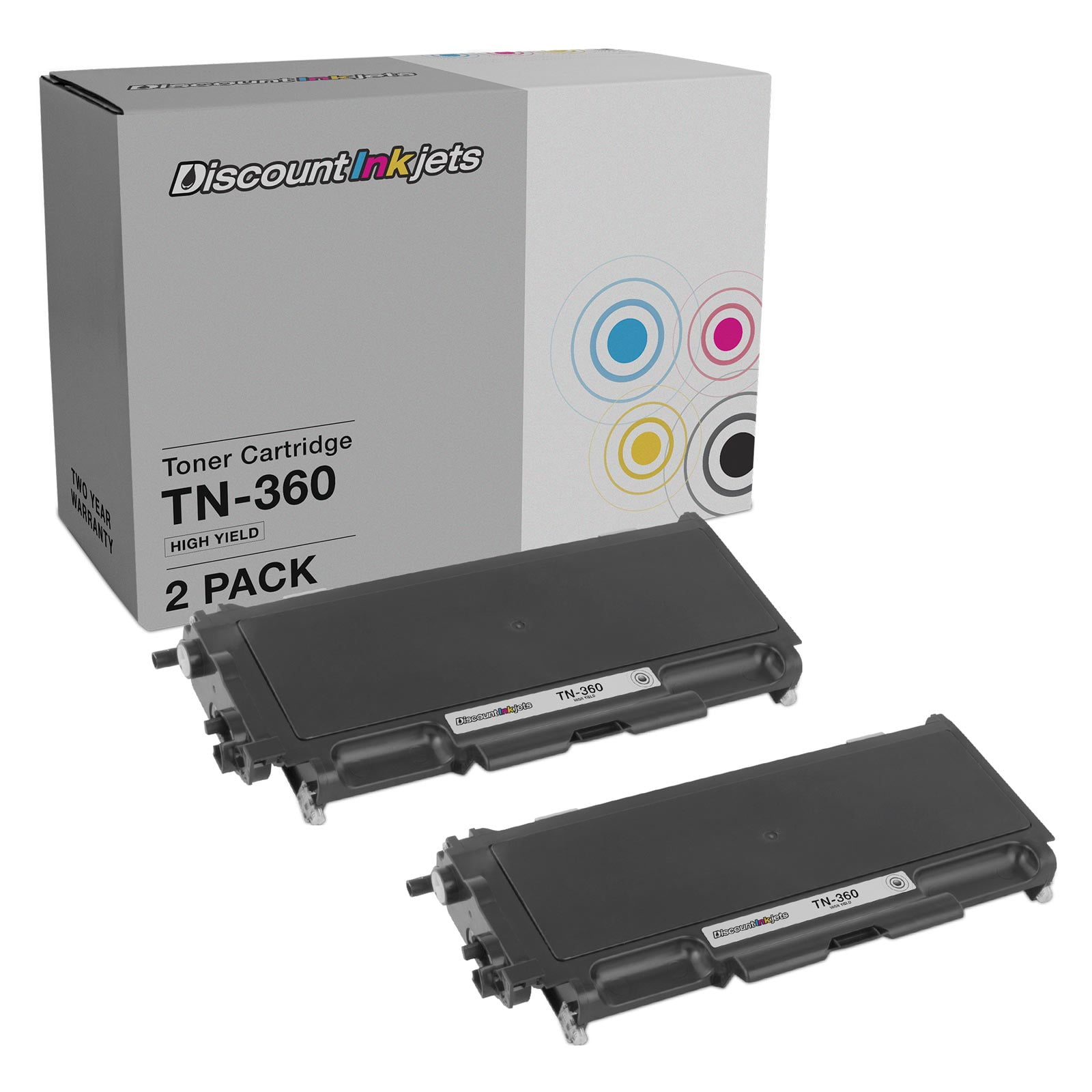 DI Toner Cartridges for Brother TN-360 (B, 2pk) Use In DCP-7030 DCP-7040 Compatible with Printers DCP-7030 DCP-7040 DCP-7045N HL-2140 HL-2150N HL2170W MFC7320