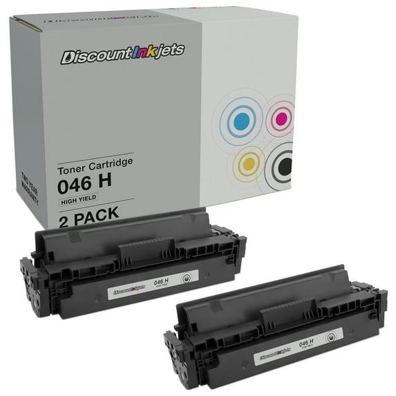 DI Toner Cartridges for Canon 046H High Yield (Black, 2-Pack) Compatible with ImageCLASS LBP654Cdw, LBP654Cfw, MF731Cdw, MF733Cdw, MF735Cdw