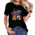 thumbnail image 1 of DIA DE LOS MUERTOS American Retro Womens Casual T Shirt Black, 1 of 5