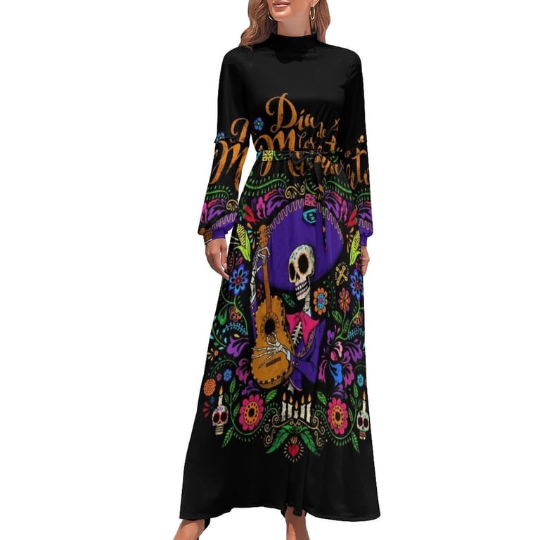 DIA DE LOS MUERTOS Long Dress dresses for womens women's luxury party dress  prom dress Summer dresses for women - Walmart.com