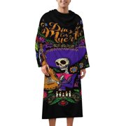 chinese dress ladies Skull Occult Batwing Goth Cat Women's Loose-fitting Bathrobe Black And   blended extreme