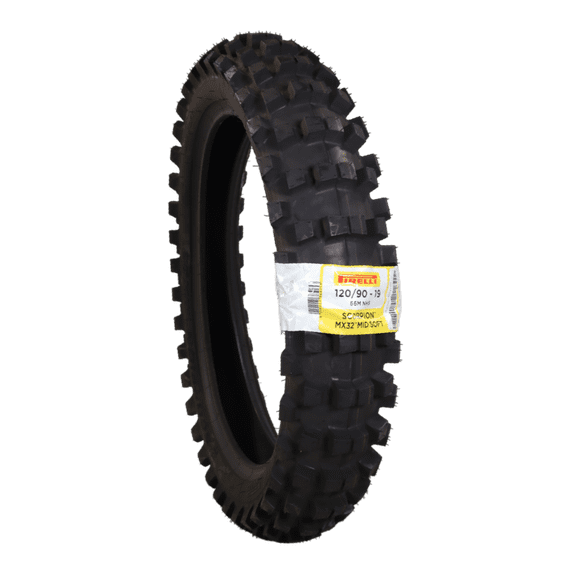 Pirelli Scorpion MX32 Mid-Soft 120/90-19 (66M) Rear Motocross Tire NHS Tube Type