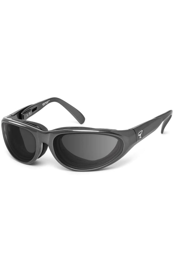 DIABLO Wind Blocking Padded Foam Photochromic Sunglasses for Outdoors, 100% UVA + UVB Protection,Midnight Blue/Clear to Gray Lens