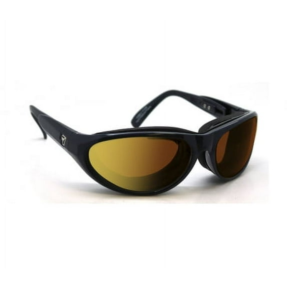 DIABLO Wind Blocking Padded Foam Polarized Sunglasses for Outdoors, 100% UVA + UVB Protection, Midnight Blue/Polarized Copper Lens