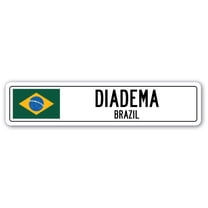 DIADEMA BRAZIL Street Sign Brazilian flag city country road wall gift