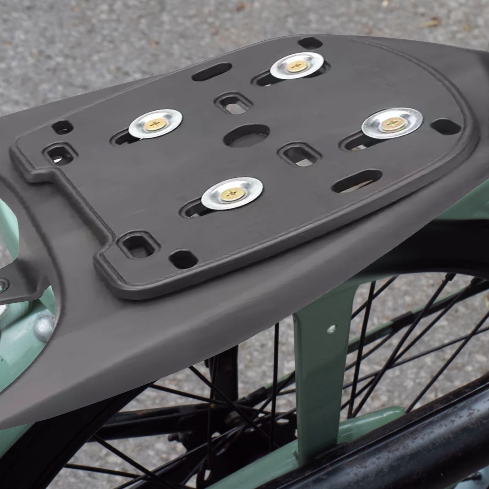 DIAEDGE 1 Set Motorcycle Rear Luggage Rack Adapter Luggage Rack Fitting Plate Adapter with Screws