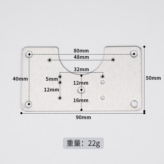 SOPOTUTU Cabinet Doors Reinforcement Plate Silver 10Sets 3.5X1.7X0.04In