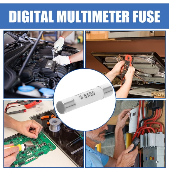 SOPOTUTU Spare Multimeter Fuse Ceramic 10Pcs 1.1In X 0.2In X 0.2In