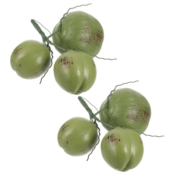 SOPOTUTU Artificial Green Coconuts 2 Bunches Decorative Faux 13.4 x 10.6 x 10.6 Inches