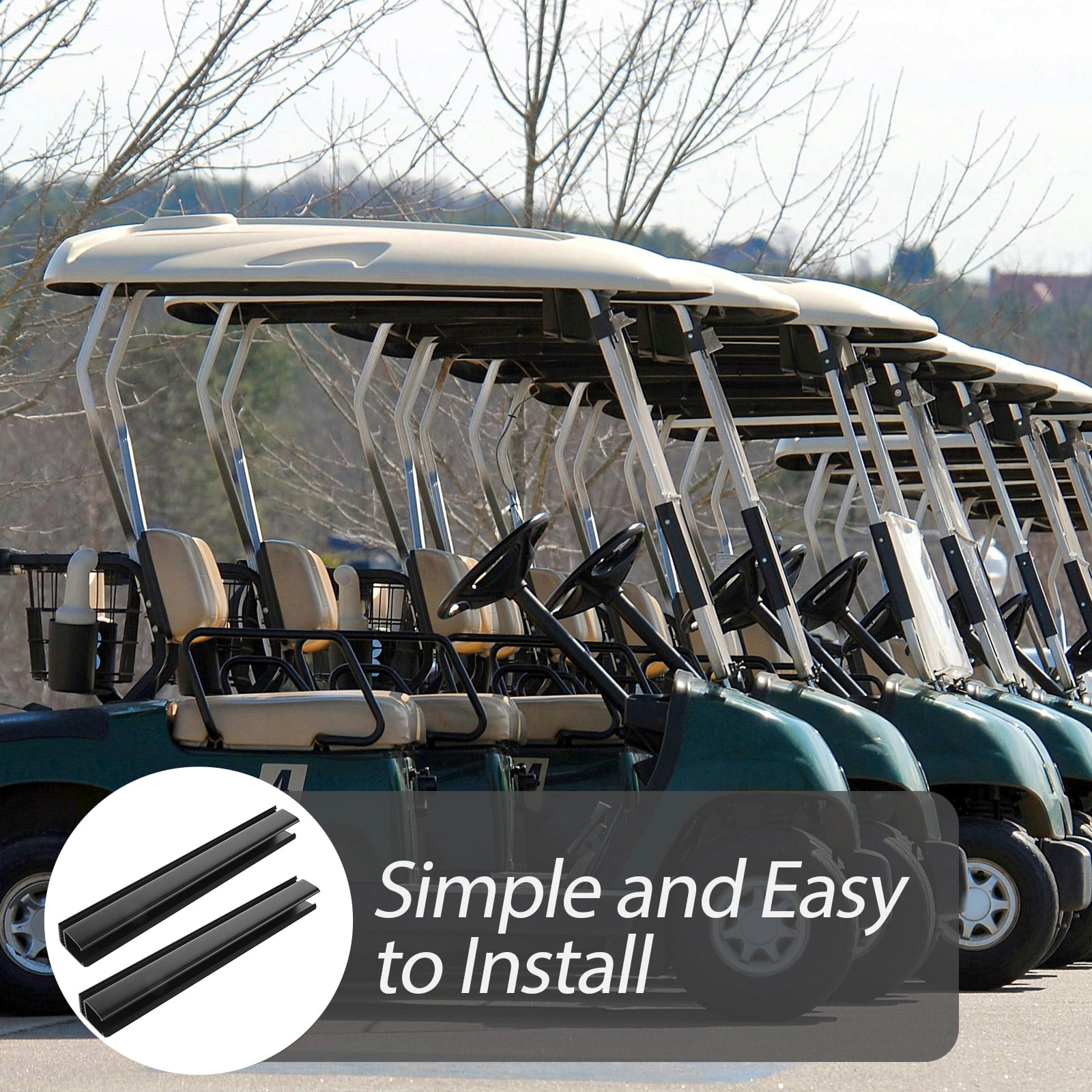 2 Pcs Golf Cart Windshield Clips Golf Cart Windshield Strip Golf Cart Accessories