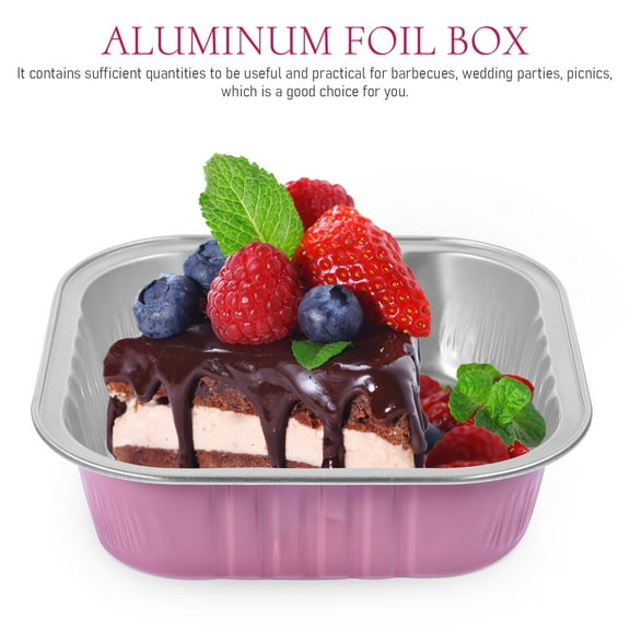 SOPOTUTU 20 Sets Aluminum Foil Cake Containers with Lids, Disposable Baking Pans for Cakes and Desserts