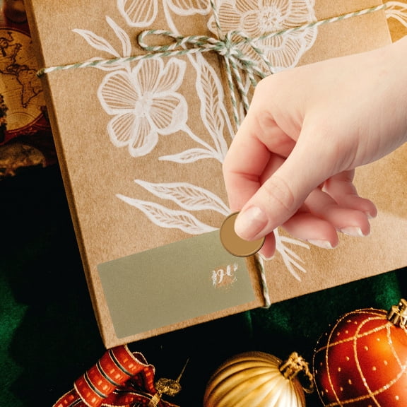 HEMOTON WORGEOUS 200 Pcs Gold Ticket DIY Scratch Off Tickets Round Labels Card Stickers