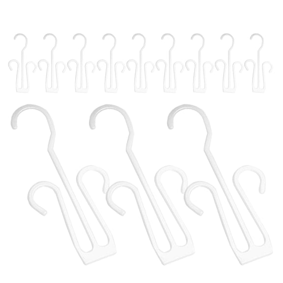 HEMOTON 25pcs Black Plastic Shoe Drying Hooks for Wall Hanging Organizers to Save Space and Keep Home Tidy