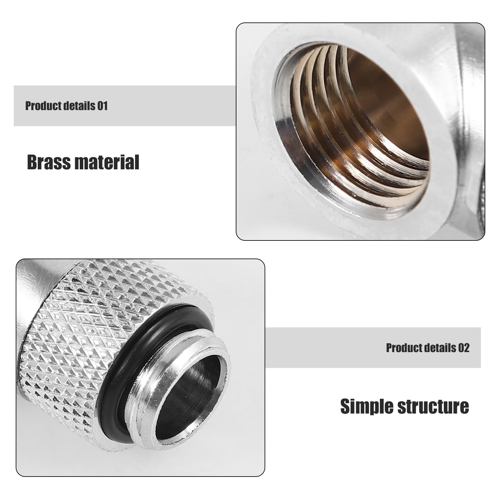 DIAEDGE 2pcs Computer Water Cooling Fittings Computer Water Cooling ...