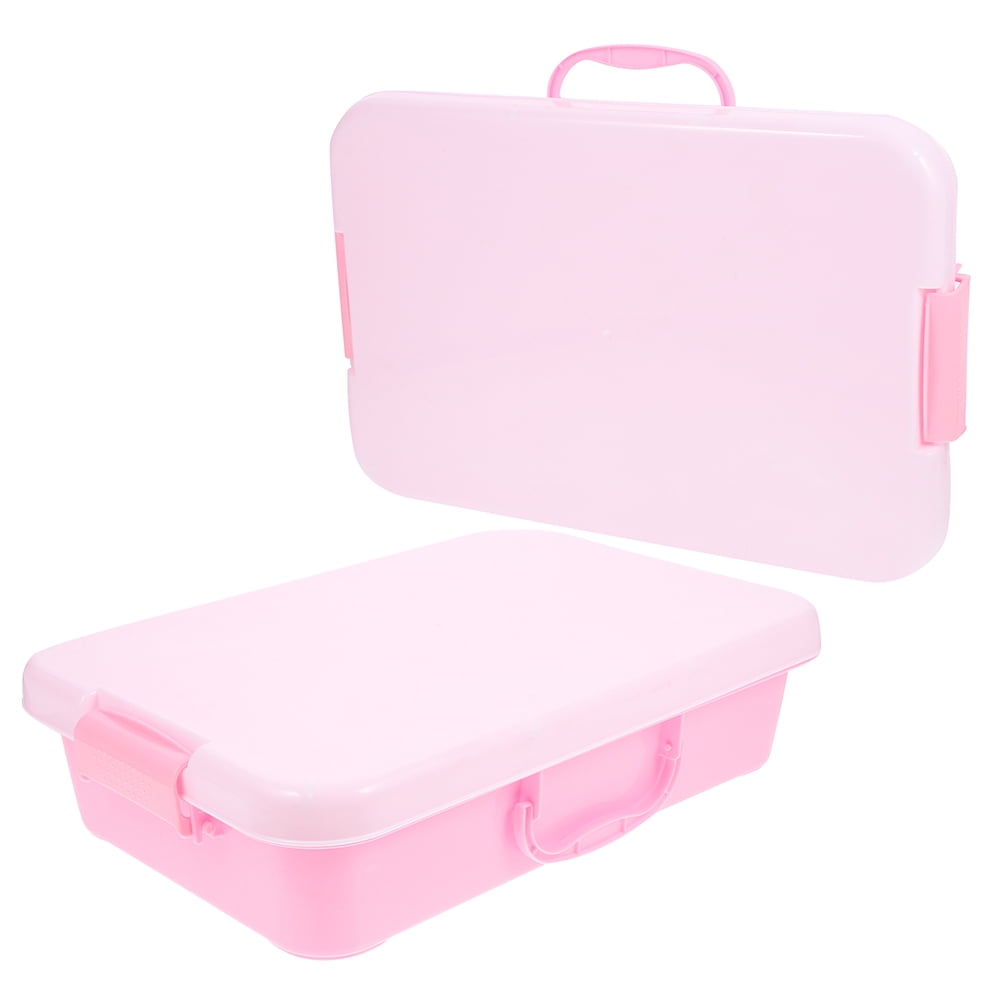 DIAEDGE 2pcs Handheld Sandbox Sand Tray with Lid Portable Sandbox Kids Toy Storage Box