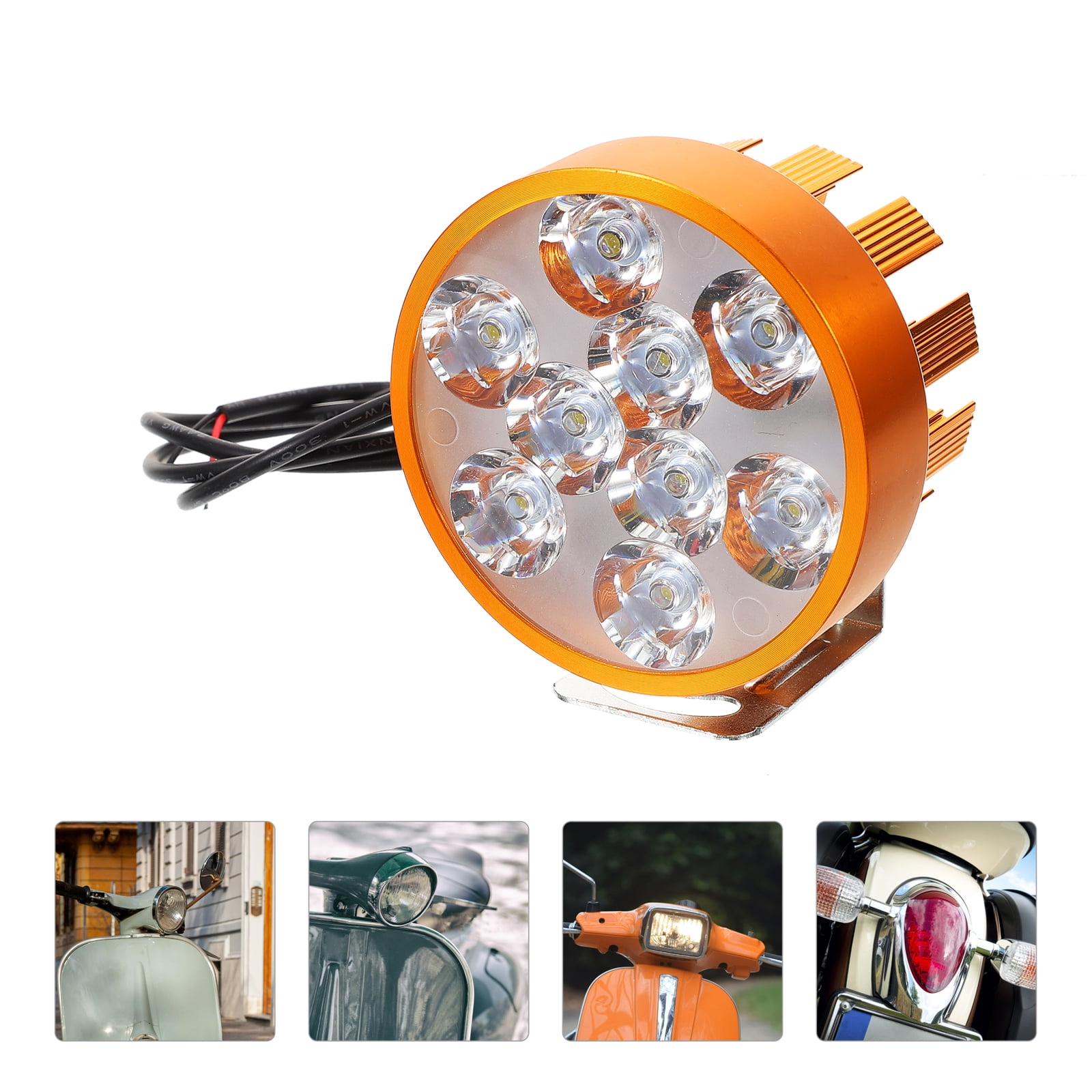 DIAEDGE 2pcs Motorcycle Driving Light Replacement Spotlight Work Lamp For ATV Off-road Motorcycle