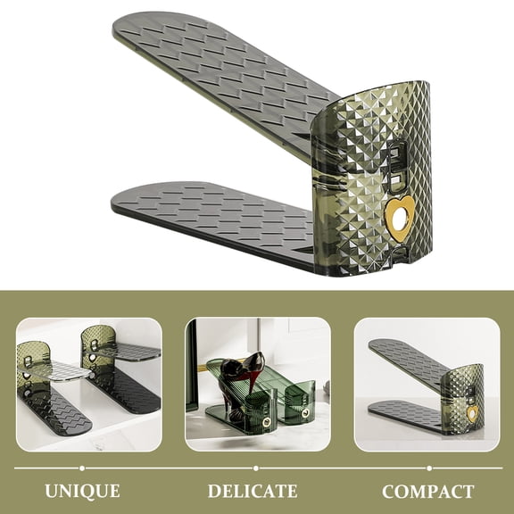 Plastic Shoe Stacker with Anti Slip Design for Storage 2pcs Narrow Shoe Rack