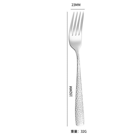 HEMOTON Hammered Surface Dinner Forks Made from Stainless Steel for Home Use with Comfortable Grip and Versatility 2pcs