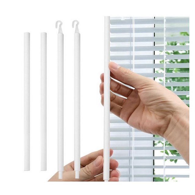 DIAEDGE 2sets Heavy Duty Curtain Rods With Hooks Double Rod Curtain ...