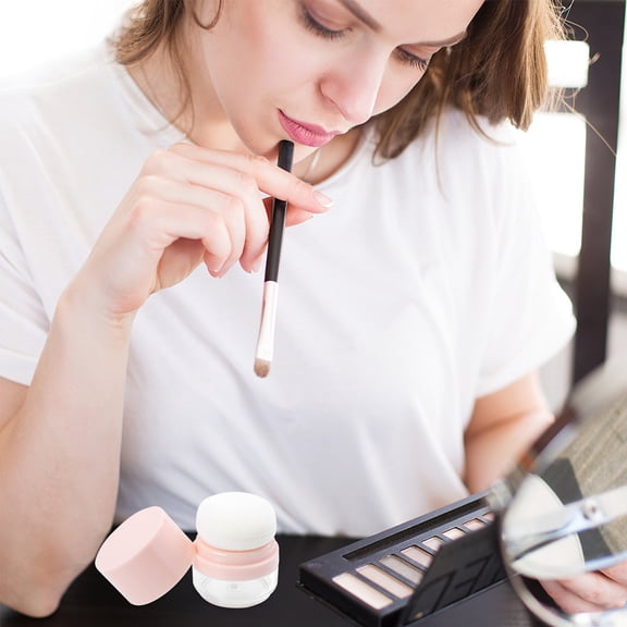 HEMOTON 3pcs Empty Makeup Puff Boxes Refillable Loose Powder Containers with Puff 5g