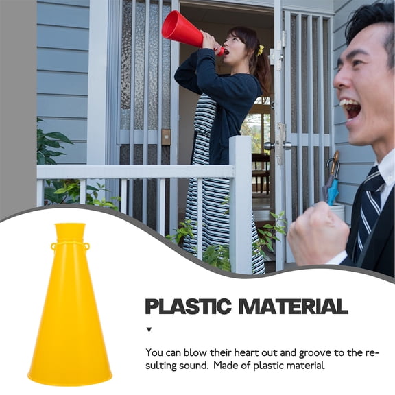 SOPOTUTU cheer props Cheer Megaphone ABS Yellow for Men Football Games 3pcs