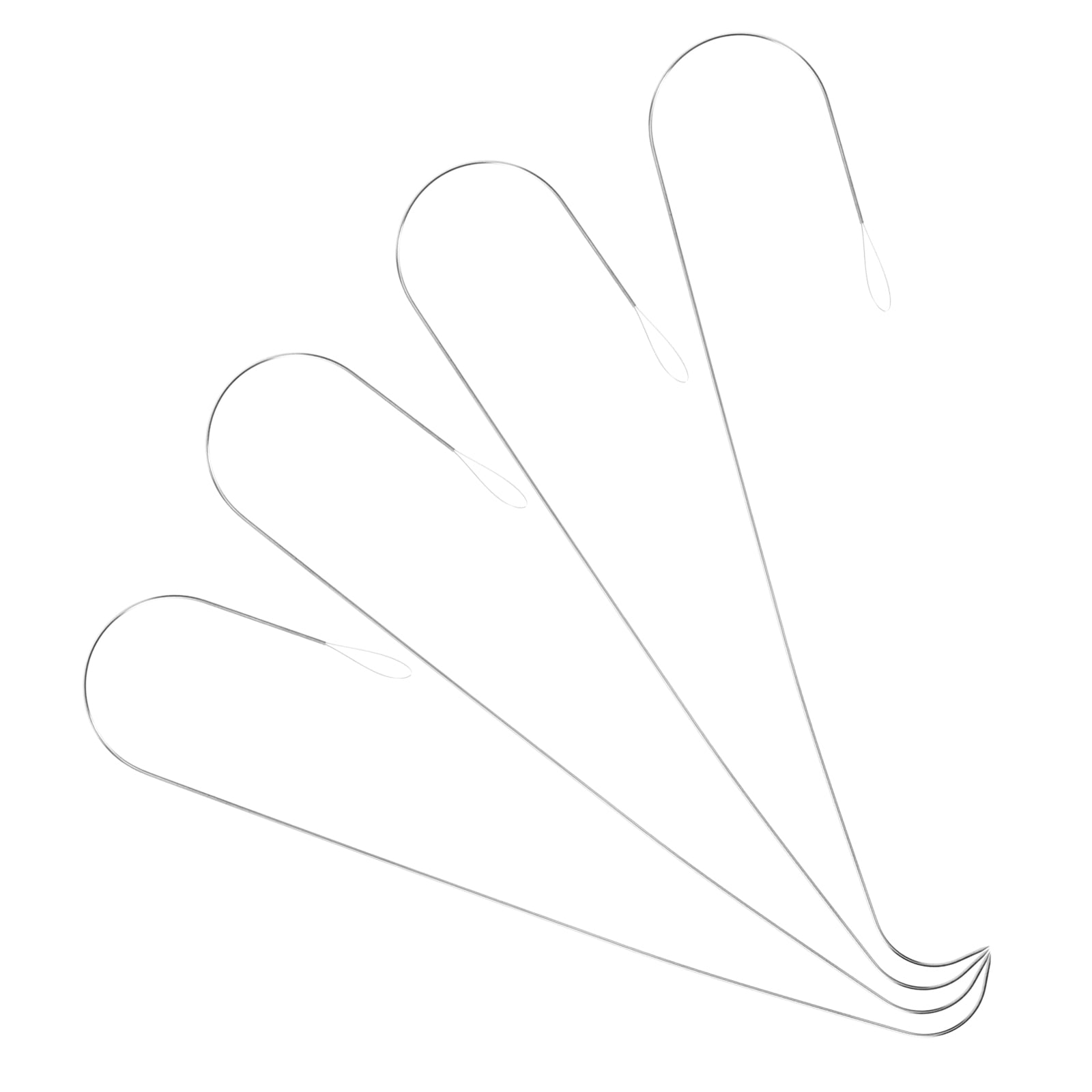 DIAEDGE 4Pcs Beading Curved Needles Practical Beading Needles DIY Yarn Knitting Needles Bead Threading Tools