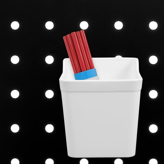 White Pegboard Storage Cups for Organized Pieces ABS Material