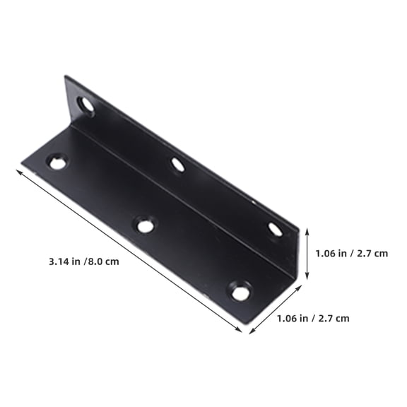 SOPOTUTU Hardware Fittings L Brackets For Shelves 6Pcs 3.14X1.06X1.06In