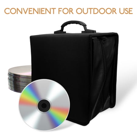 SOPOTUTU PU Leather CD Case Collectors with Storage 1Pcs 12X12X3.6In