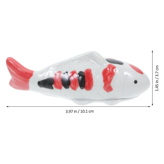 HEMOTON Ceramic Floating Fish Figurines 2pcs Realistic Goldfish Koi for Aquarium Decor 3.5 inches