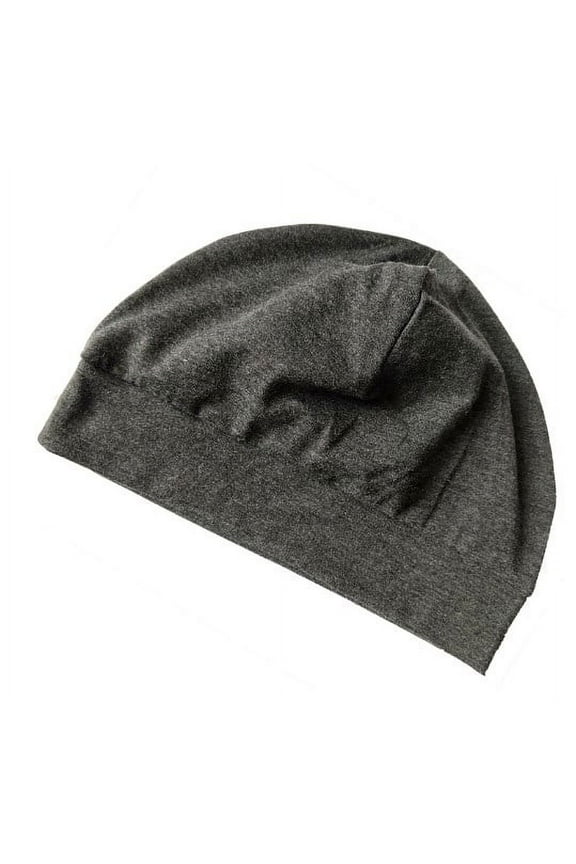 Unisex Grey Cotton Sleeping Cap Soft Comfortable Breathable Night Sleep Hat for Men and Women