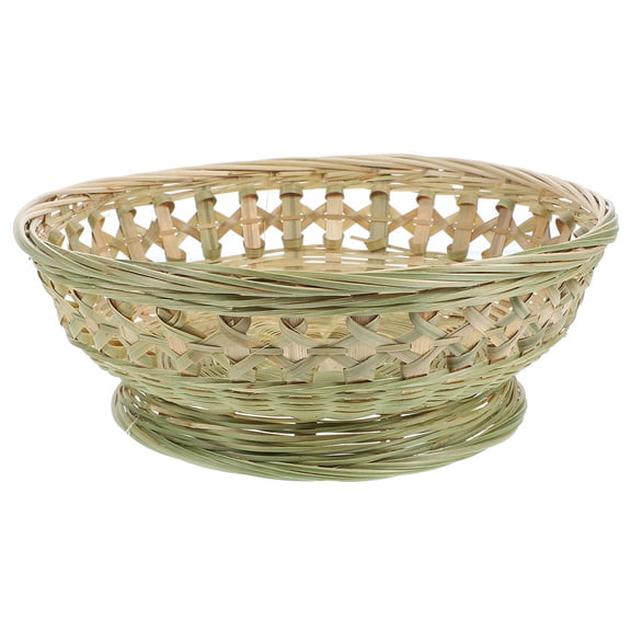 HEMOTON Bamboo Kitchen Countertop Organizer for Daily Use Beige Multifunction Fruit Basket 7.8x3.9x5.5 Inches