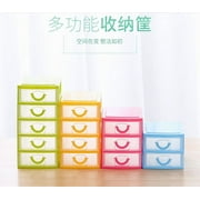 SOPOTUTU Clear Drawer Organizers Stackable Desktop Storage Organizer Blue 1Set 7.3x5.1x3.5in