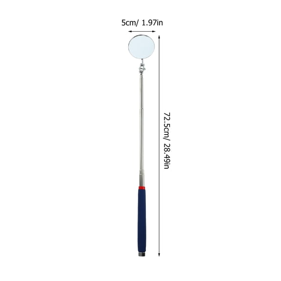 HEMOTON Stainless Steel Extendable Inspection Mirror for Car Use with Magnetic Base and Glass 6.5 Inches