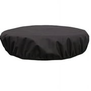 Fire Pit Cover for Outdoor Patio, Fireproof Round Fire Pit Protector, Fits Gas Fireplaces, Black, 40 x 4 Inches