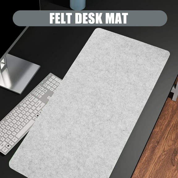 RENACLIPY Anti-Slip Felt Desk Mat Large Light Grey for Office Use