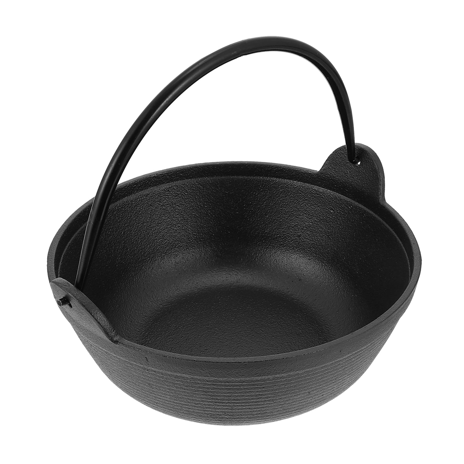 DIAEDGE Outdoor Cast Iron Cauldron Pot For Camping And Picnics Non-Sticky Cooking Pot For Outdoor Use Versatile Cooking Iron Pot For Stews And Soups