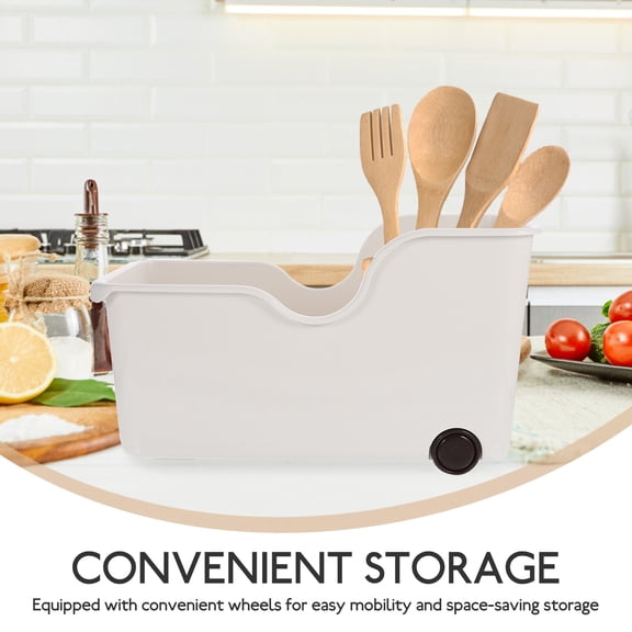 SOPOTUTU Rolling Storage Container For Cooking Supplies Multifunctional 1Pack