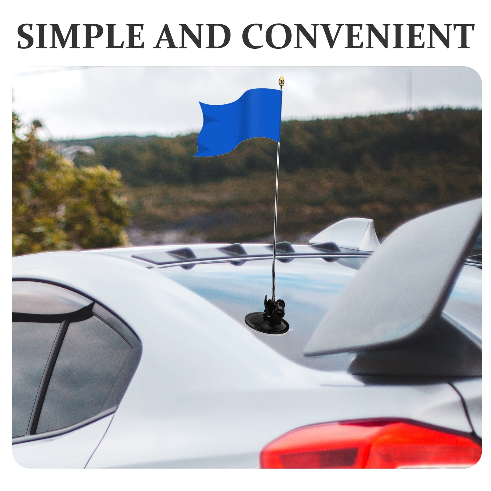 Buy Adjustable Car Double Suction Cup Off-road Flagpole Bracket Flag Pole Holder Kit In , For US - Foto 12